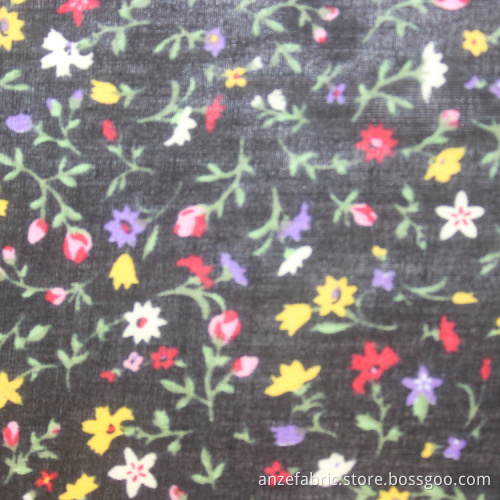 Wholesale custom 100% cotton voile floral printed fabric